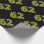 [ Thumbnail: Bold, Black & Yellow Stripes 62 Event # (Birthday) Wrapping Paper ]