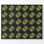 [ Thumbnail: Bold, Black & Yellow Stripes 65 Event # (Birthday) Wrapping Paper ]