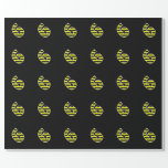 [ Thumbnail: Bold, Black & Yellow Stripes 6 Event # (Birthday) Wrapping Paper ]
