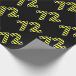 [ Thumbnail: Bold, Black & Yellow Stripes 72 Event # (Birthday) Wrapping Paper ]