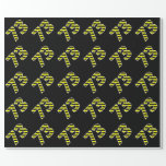 [ Thumbnail: Bold, Black & Yellow Stripes 73 Event # (Birthday) Wrapping Paper ]