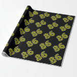 [ Thumbnail: Bold, Black & Yellow Stripes 86 Event # (Birthday) Wrapping Paper ]
