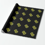[ Thumbnail: Bold, Black & Yellow Stripes 8 Event # (Birthday) Wrapping Paper ]