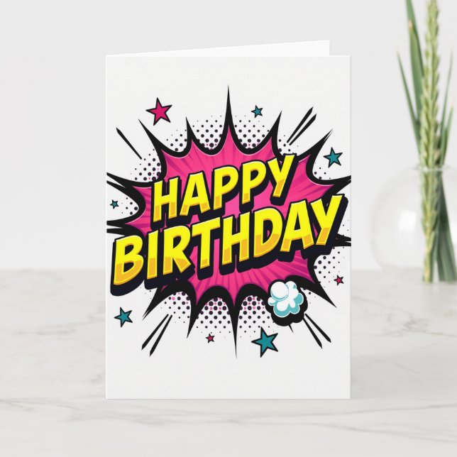 Bold Block Birthday Card (Front)