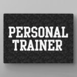 Bold Block Personal Trainer Fitness Plaque