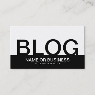 bold BLOG (color customizable) Business Card