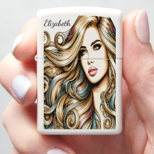 Bold Blonde American Beauty Zippo Lighter