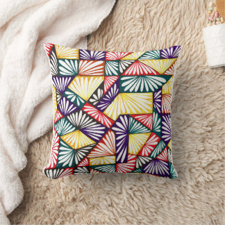 Bold Blooms: Colorful Pattern Throw Pillow