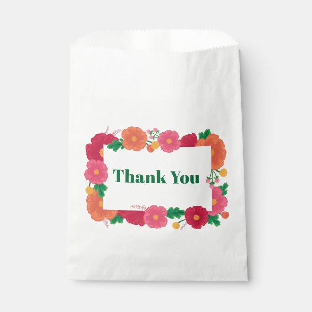 Bold Blooms Favor Bag (Front)