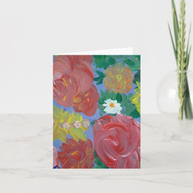 Bold Blooms Floral Note Card (Front)