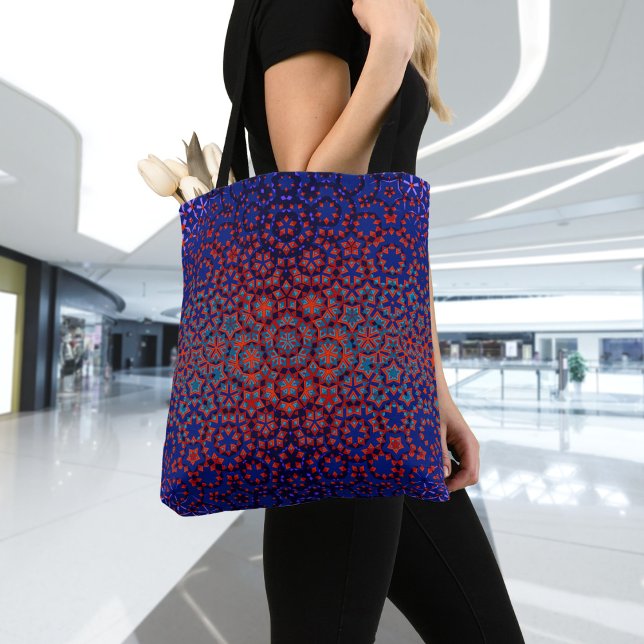 Bold Blue And Red Pattern Tote (Creator Uploaded)