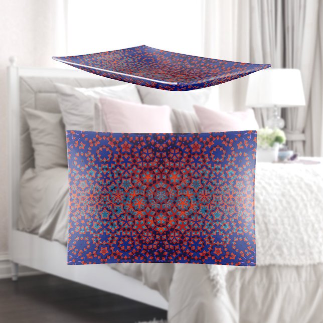 Bold Blue And Red Pattern  Trinket Tray (Creator Uploaded)