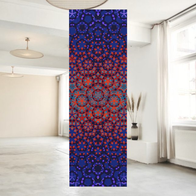 Bold Blue And Red Pattern Yoga Mat (Creator Uploaded)