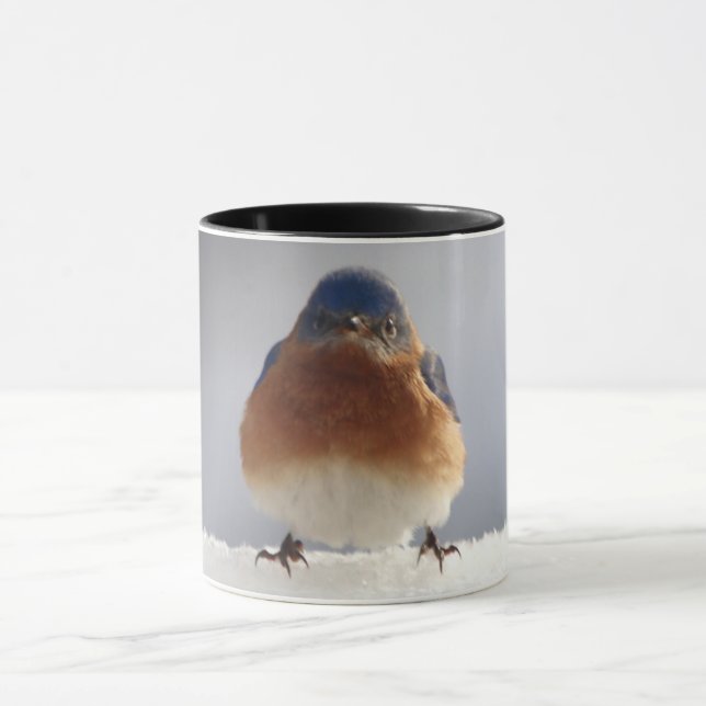 Bold Blue Bird Mug (Center)