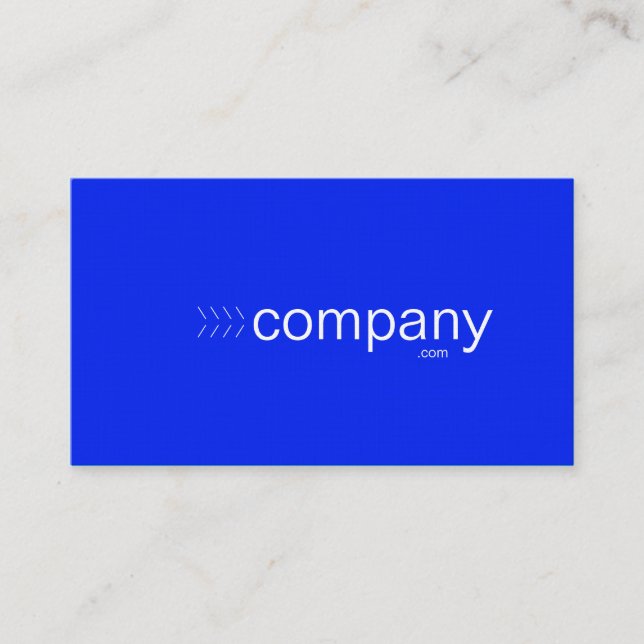 Bold blue business card featuring your web address (Front)