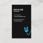 BOLD BLUE ELECTRICIAN LOGO MODERN BUSINESS CARD | Zazzle