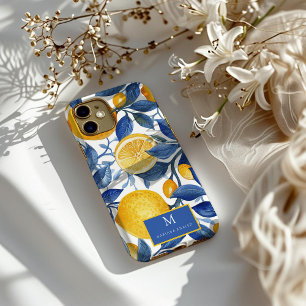 Bold Blue Italian Positano Lemon iPhone 11 Pro Case