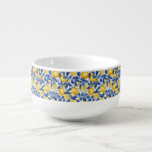Bold Blue Italian Positano Lemon Soup Mug