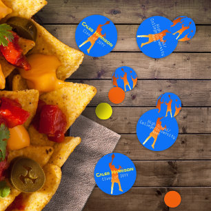 Bold Blue Modern Tech Graduation  Confetti