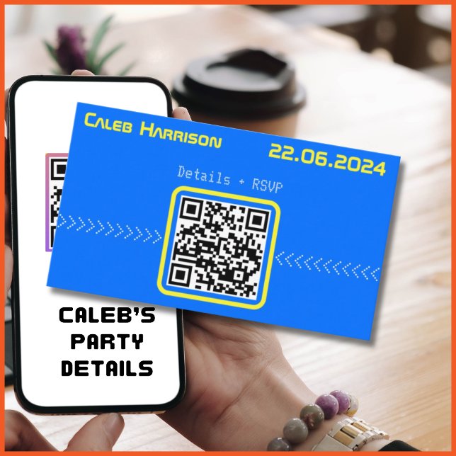 Bold Blue Modern Tech Graduation  Enclosure Card (Creator Uploaded)