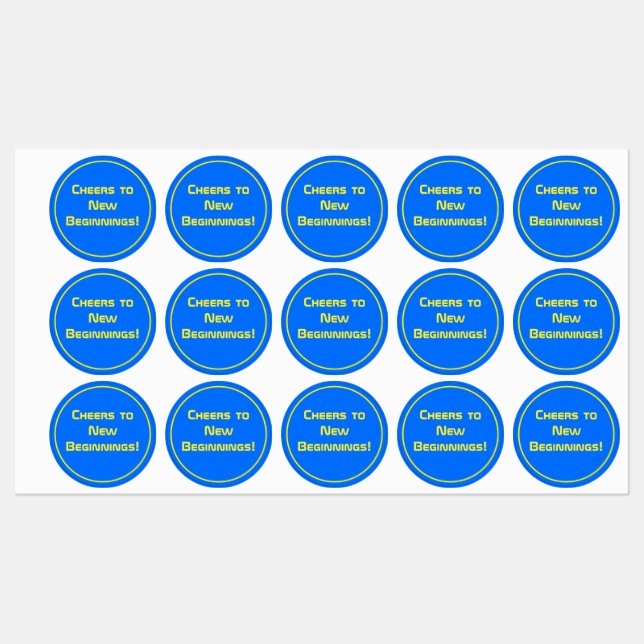 Bold Blue Modern Tech Graduation  Labels (Sheet)
