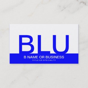 Bold Blue Monograms Business Card by asyrum at Zazzle