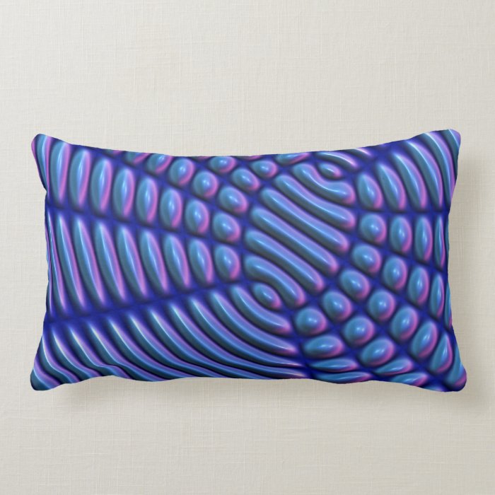 Bold Blue Rubber Effect Lumbar Pillow