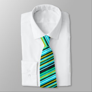 Bold Blue Stripes Neck Tie