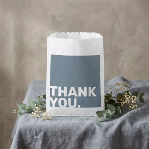 Bold Blue Wedding Thank You Favor Tag Favor Bag