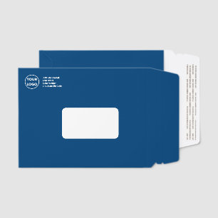 Bold Blue White Business Logo Envelope Mailers