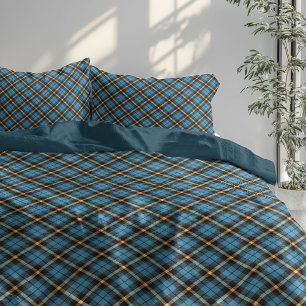 Bold Blue Yellow Duvet – Gift for His Rustic Space Cover