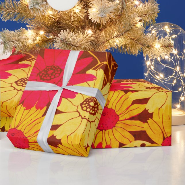 Bold Bohemian Floral Wrapping Paper (Holidays)
