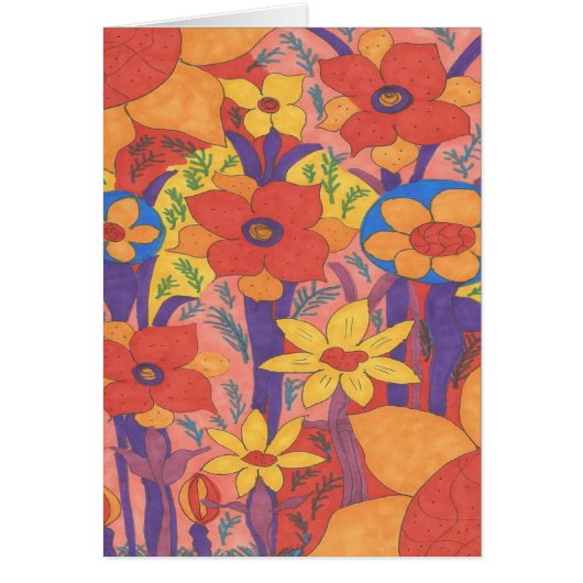 Bold Bohemian Orange Garden Print (Front)