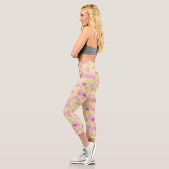 Bold Boho Abstract  Capri Leggings (Left)