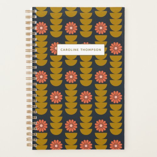 Bold Boho Botanical Geometric Personalized  Planner