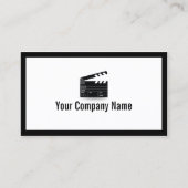 Bold Border Clapperboard Director Business Card (Front)