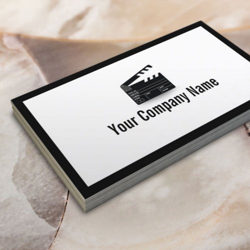 Bold Border Clapperboard Director Business Card