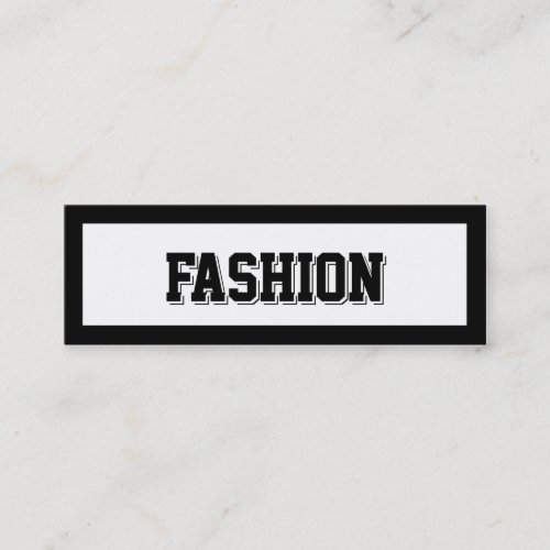Bold Border Fashion Stylist Mini Business Card