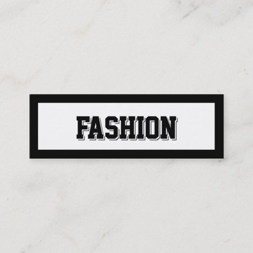 Customizable Bold Border Fashion Stylist Mini Business Card
