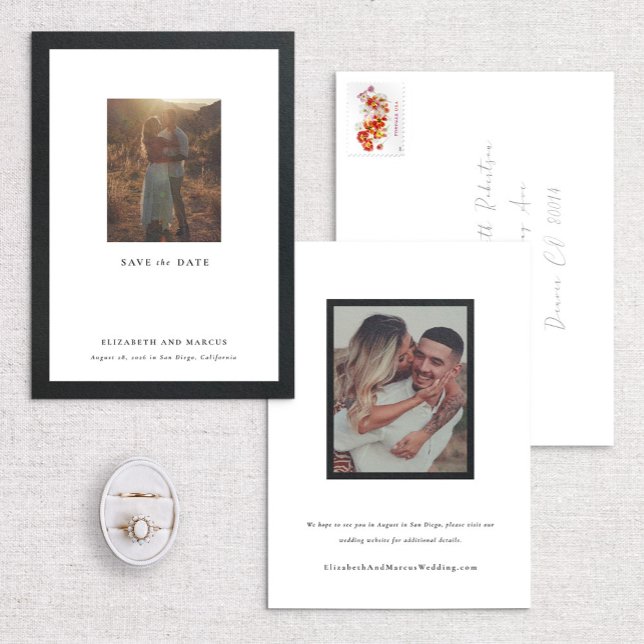 Bold Border Modern Gallery Frame Save the Date (Creator Uploaded)