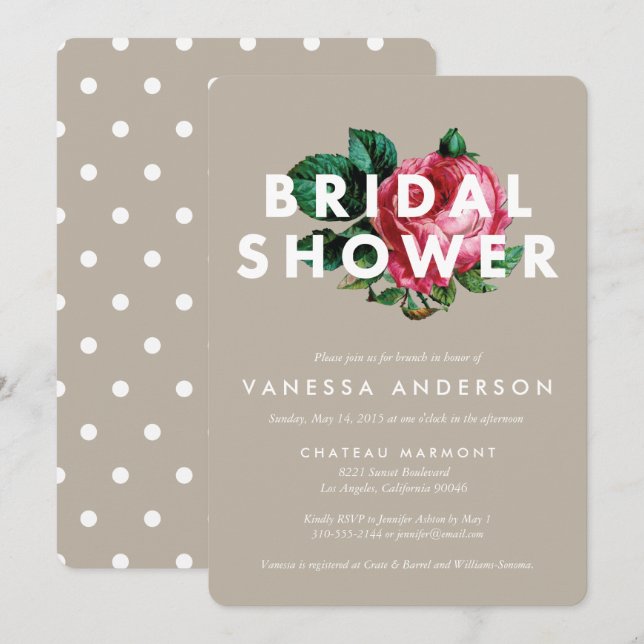 Bold Botanical | Bridal Shower Invitation (Front/Back)
