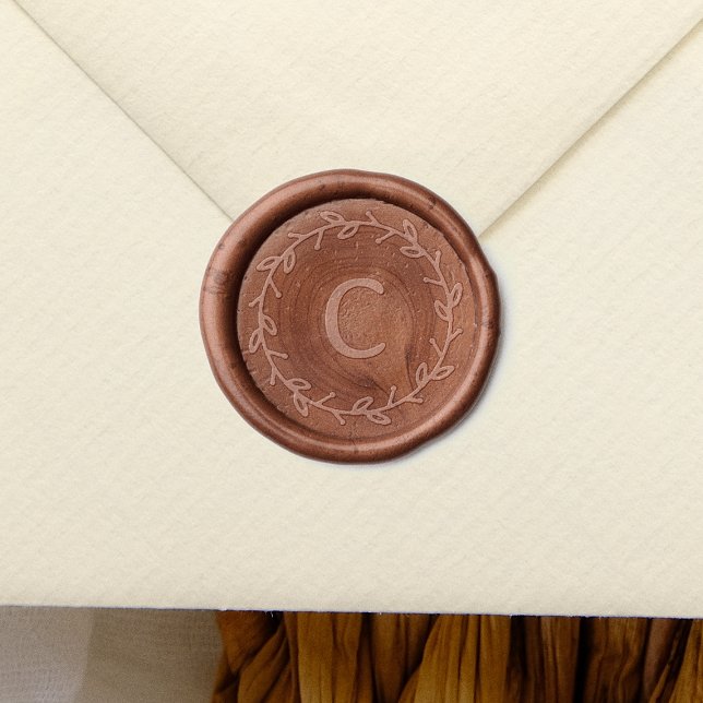 Bold Botanical Monogram Wax Seal Stamp (Creator Uploaded)