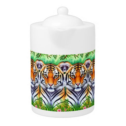 Bold Botanical Tiger cub Teapot
