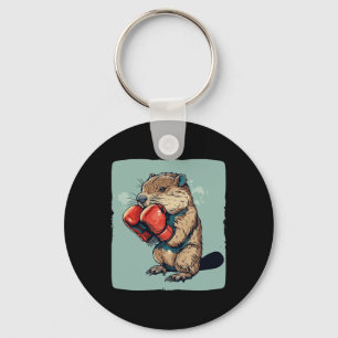 Bold Boxing Beaver For A Tough And Sporty Style Keychain