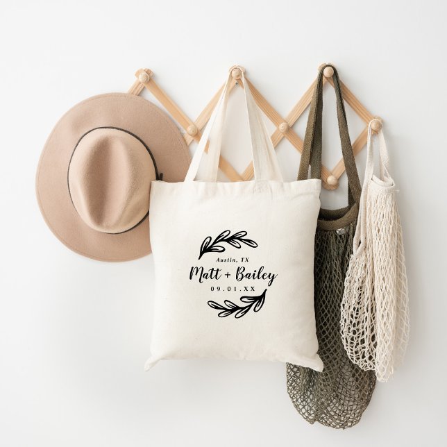 Bold Branch Wedding Monogram Tote Bag (Creator Uploaded)
