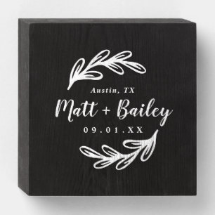 Bold Branch Wedding Monogram Wooden Box Sign