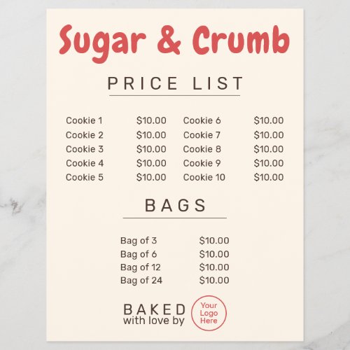 Bold Brand-Ready Bakery Menu  Flyer