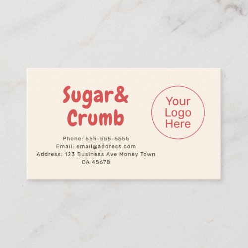 Bold Brand-Ready Bakery QR Code Business Card