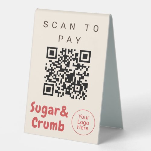 Bold Brand-Ready Bakery Scan To Pay Sign