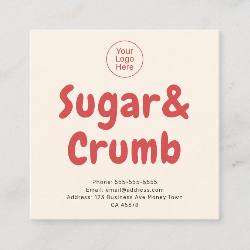 Bold Brand-Ready Bakery Square Business Card